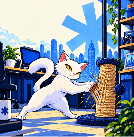 BizCat looking after the business equipment