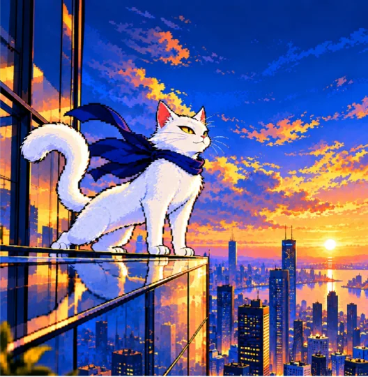 BizCat standing firm at the top of a boardroom